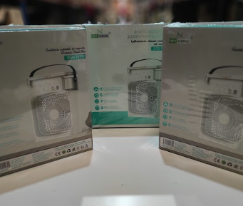 Ventilador Humidificador Portátil con Nebulización 4 en 1 | Frescor Instantáneo