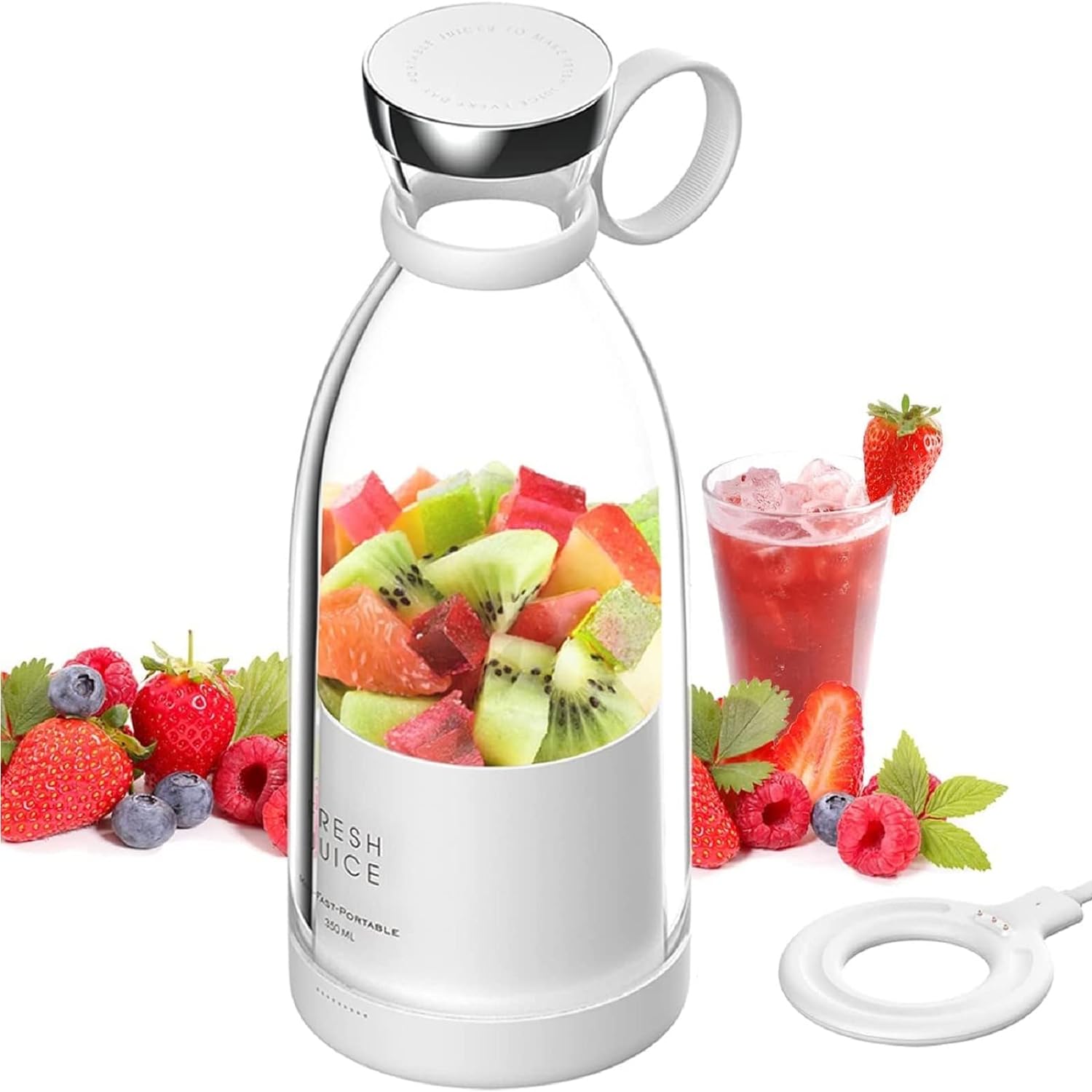 Mini licuadora de vaso portatil blanco