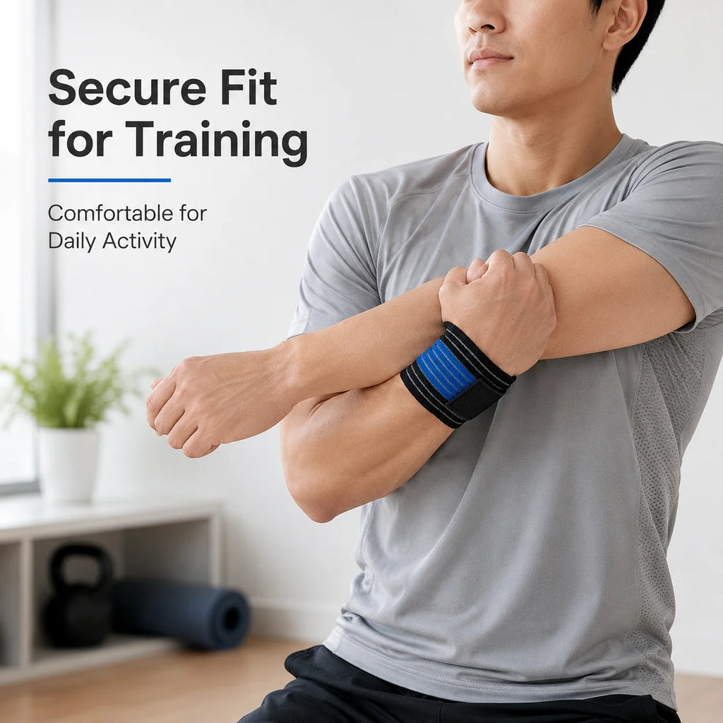 Banda elástica para muñeca con cierre de gancho y bucle ajustable, pulsera deportiva elástica para fitness, gimnasio, yoga, ejercicio y uso diario para hombres y mujeres