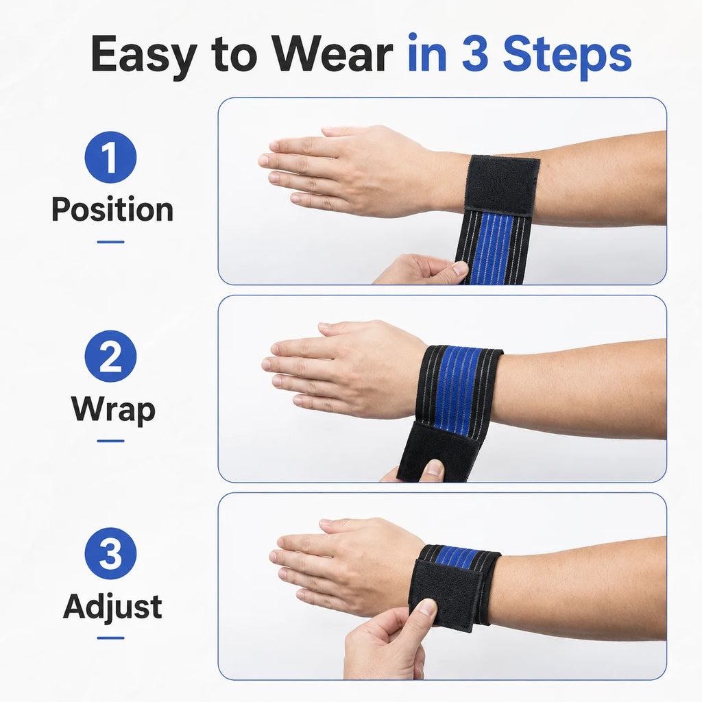 Banda elástica para muñeca con cierre de gancho y bucle ajustable, pulsera deportiva elástica para fitness, gimnasio, yoga, ejercicio y uso diario para hombres y mujeres