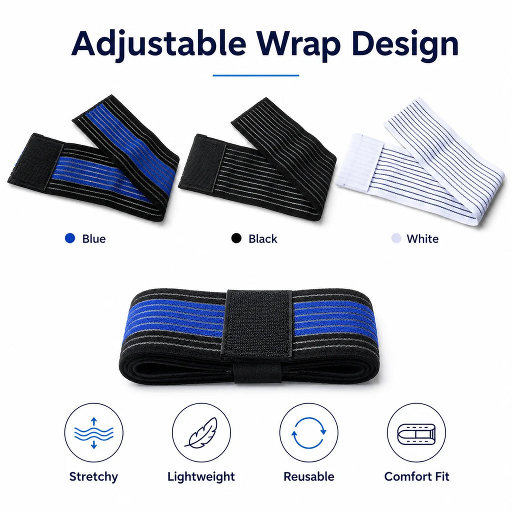 Banda elástica para muñeca con cierre de gancho y bucle ajustable, pulsera deportiva elástica para fitness, gimnasio, yoga, ejercicio y uso diario para hombres y mujeres