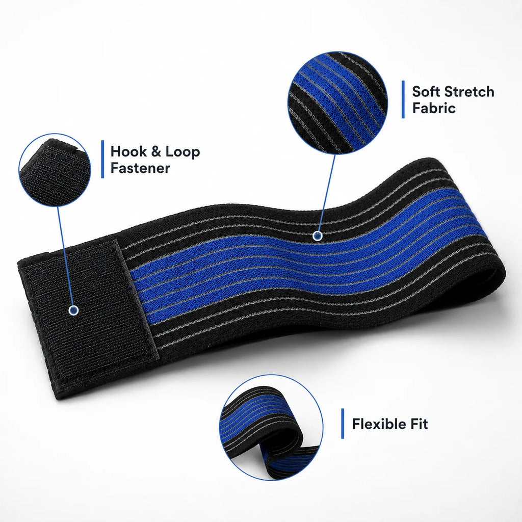 Banda elástica para muñeca con cierre de gancho y bucle ajustable, pulsera deportiva elástica para fitness, gimnasio, yoga, ejercicio y uso diario para hombres y mujeres