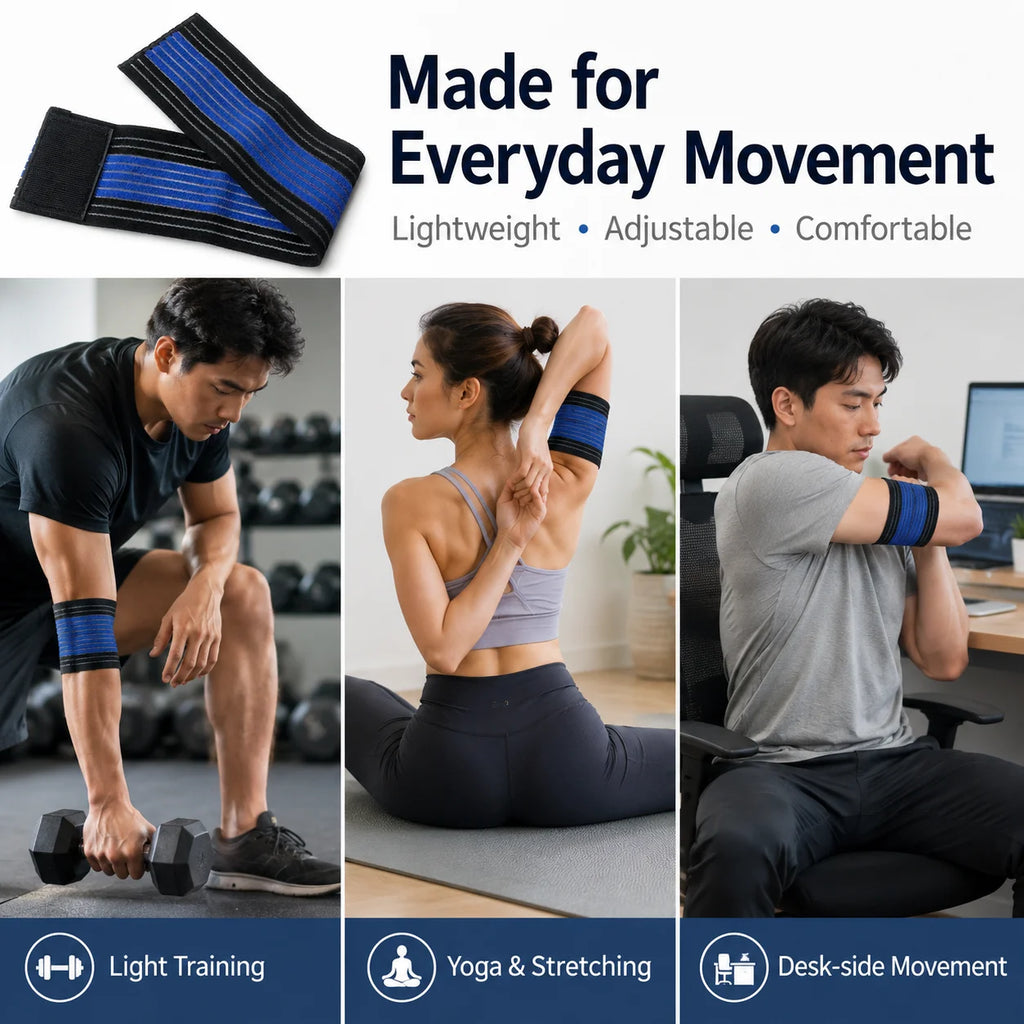 Banda elástica para muñeca con cierre de gancho y bucle ajustable, pulsera deportiva elástica para fitness, gimnasio, yoga, ejercicio y uso diario para hombres y mujeres