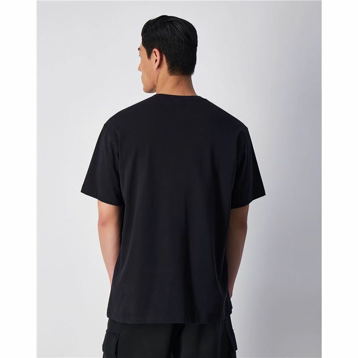 Camiseta de Manga Corta Hombre Champion Crewneck Negro