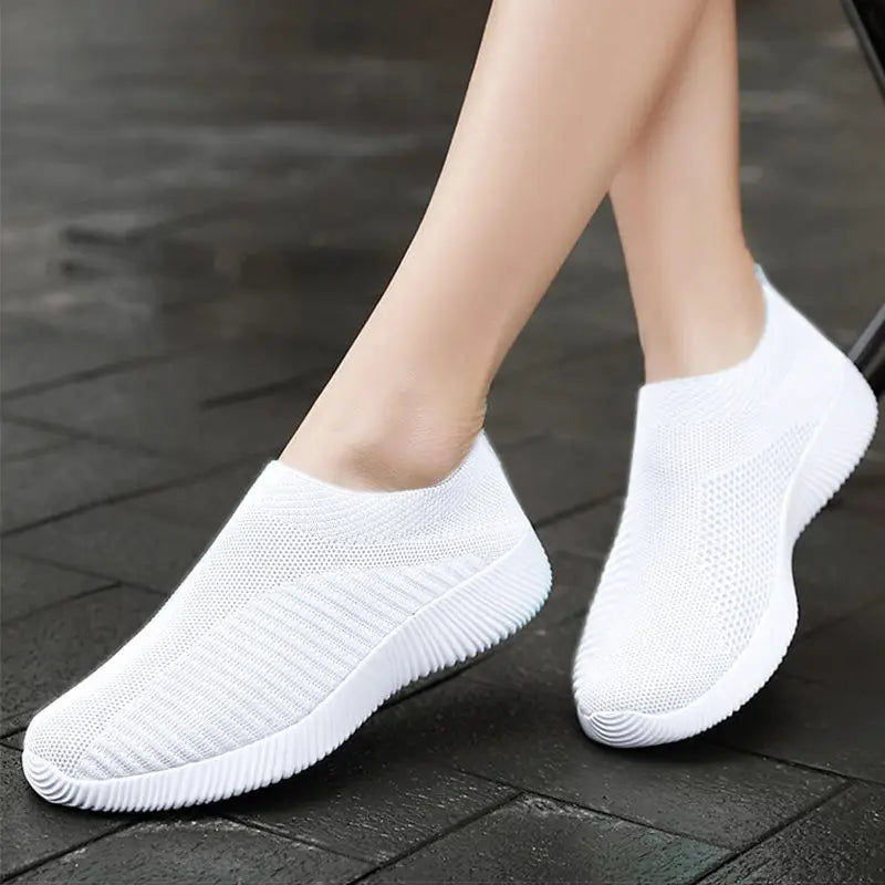 Zapatos de mujer vulcanizados de alta calidad Zapatillas de mujer Sin cordones Zapatos planos Mocasines de mujer Zapatos planos para caminar