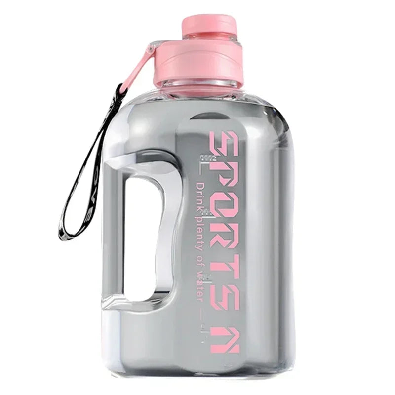 Botella de agua portátil de gran capacidad 1.7L/2.7L Botella de agua deportiva Copa de gimnasio y ciclismo Para fitness y camping Hombres Tetera de agua