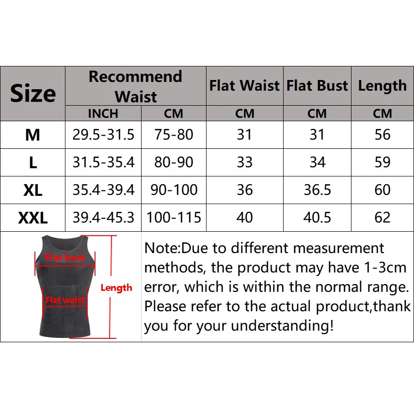 Chaleco Moldeador para Hombre Reductor de Cintura Camiseta Interior de Compresión Sin Costuras Entrenador de Cintura Top de Tanque Control de Abdomen Pérdida de Peso Moldeador