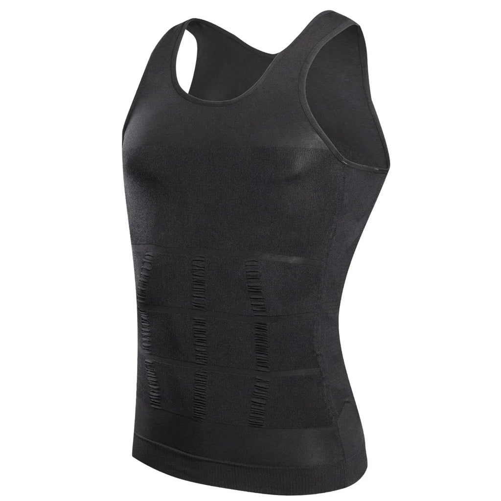 Chaleco Moldeador para Hombre Reductor de Cintura Camiseta Interior de Compresión Sin Costuras Entrenador de Cintura Top de Tanque Control de Abdomen Pérdida de Peso Moldeador