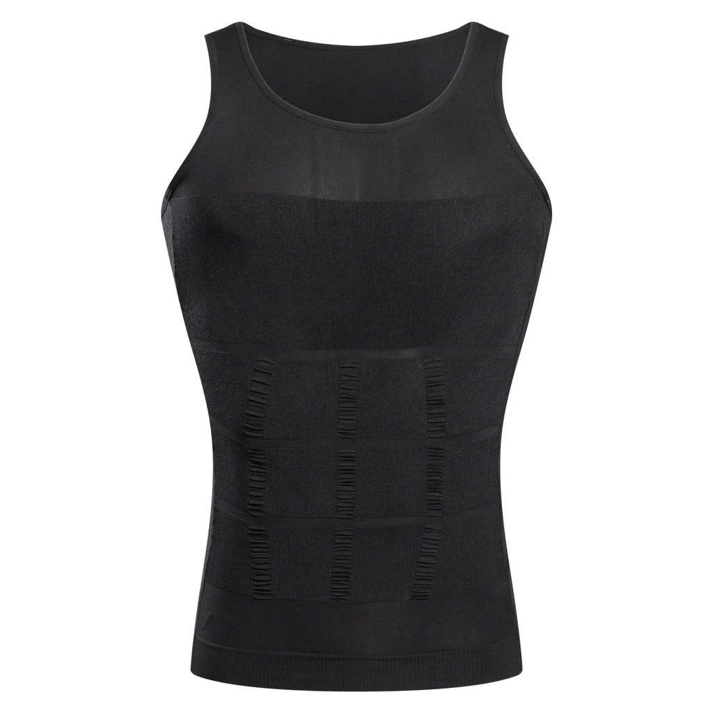 Chaleco Moldeador para Hombre Reductor de Cintura Camiseta Interior de Compresión Sin Costuras Entrenador de Cintura Top de Tanque Control de Abdomen Pérdida de Peso Moldeador