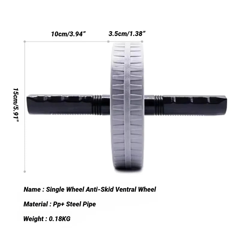 1 Pieza Rueda Abdominal de Alta Resistencia, Rodillo Antideslizante para Fortalecer Músculos, Equipo de Ejercicio, Entrenamiento Fitness en Casa, Silencioso