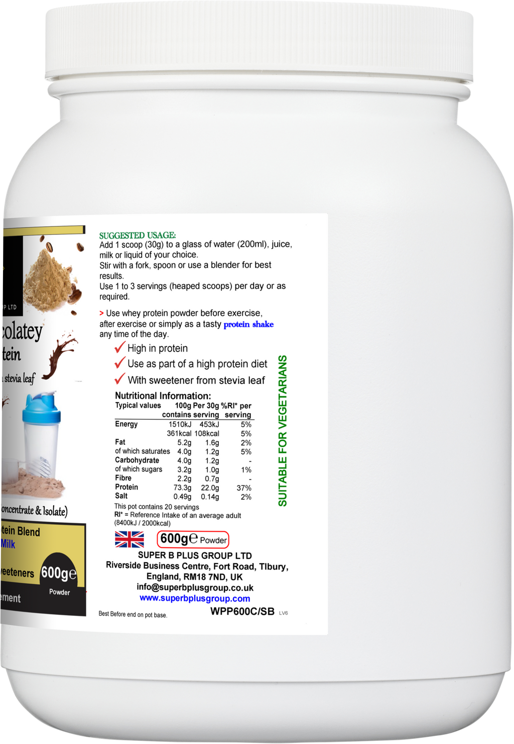 Proteína de Suero Súper Chocolateada