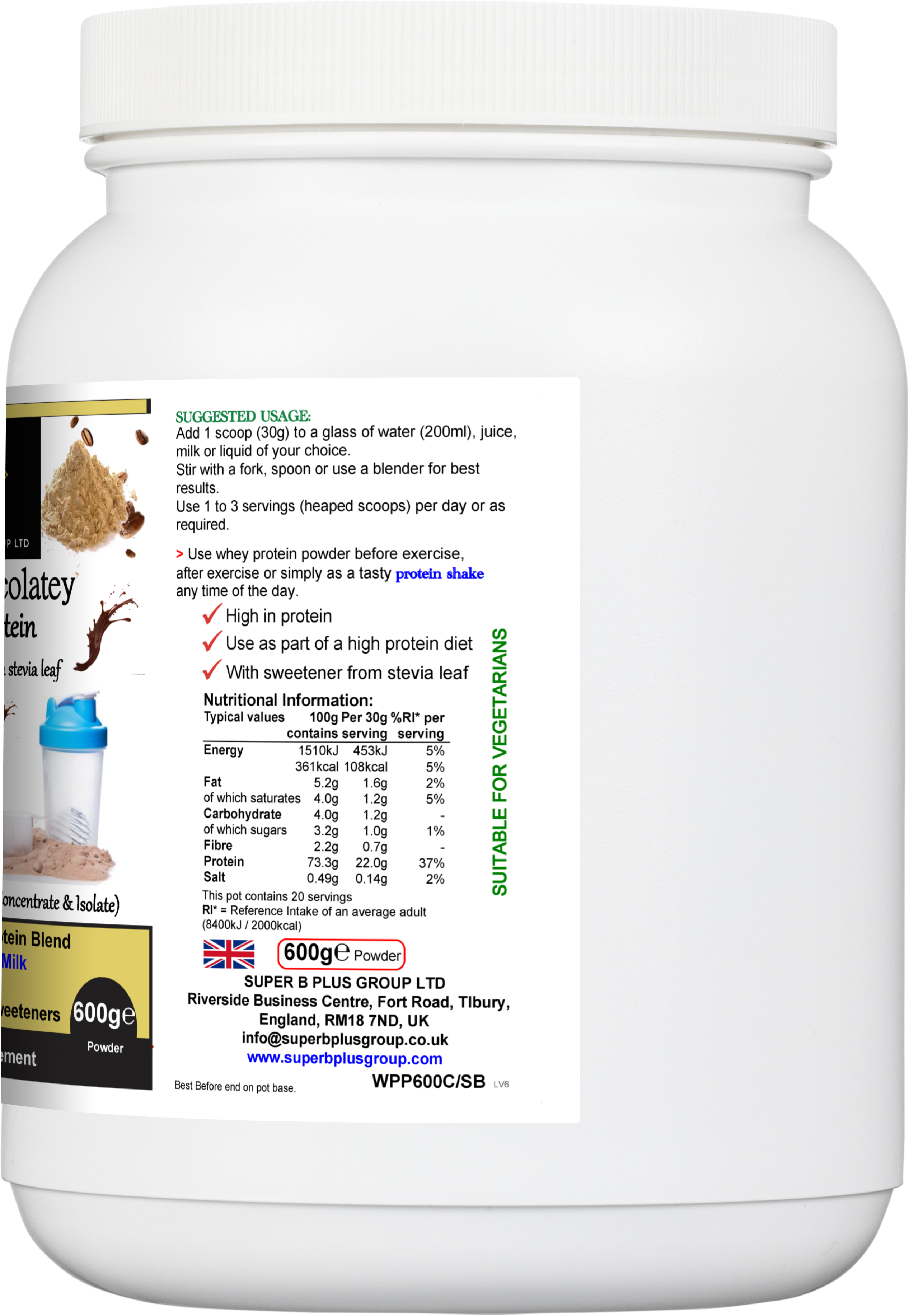 Proteína de Suero Súper Chocolateada