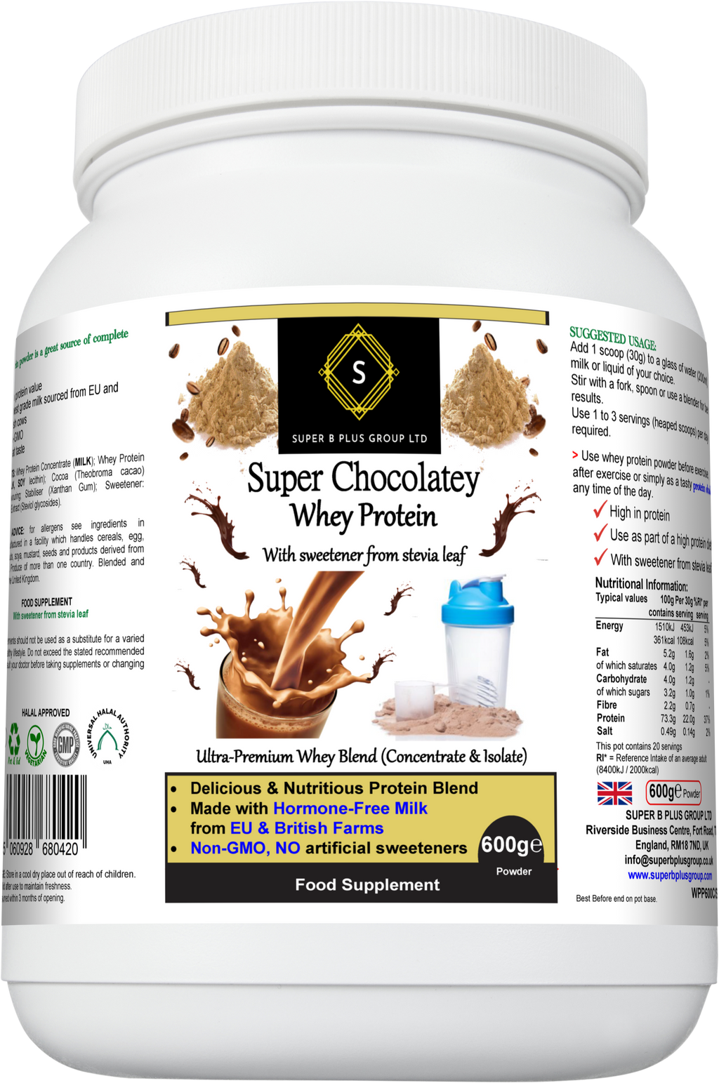 Proteína de Suero Súper Chocolateada