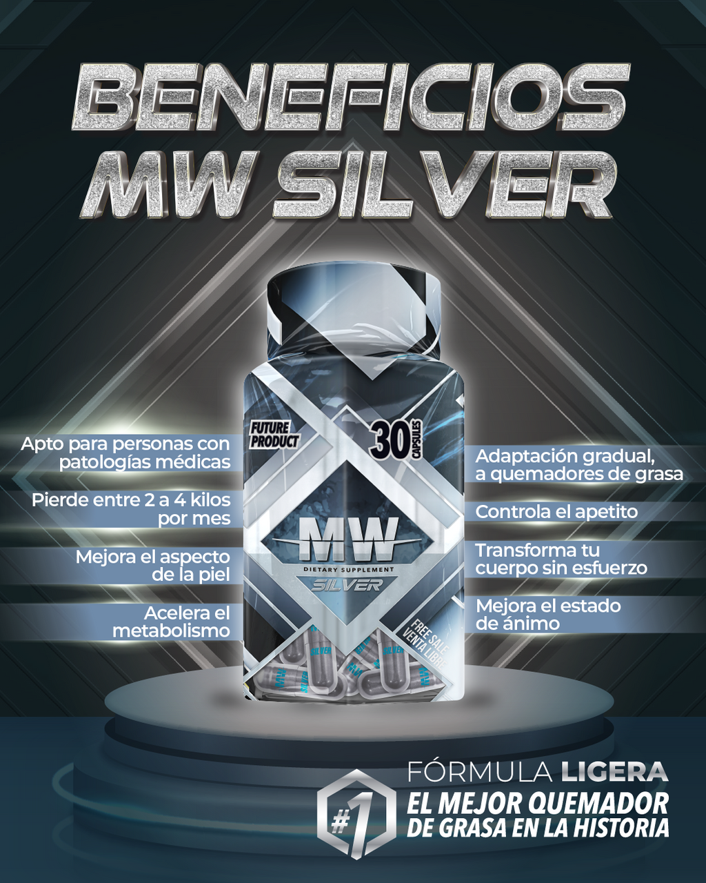 CAPSULAS MW SILVER + FLYER + BOLSA